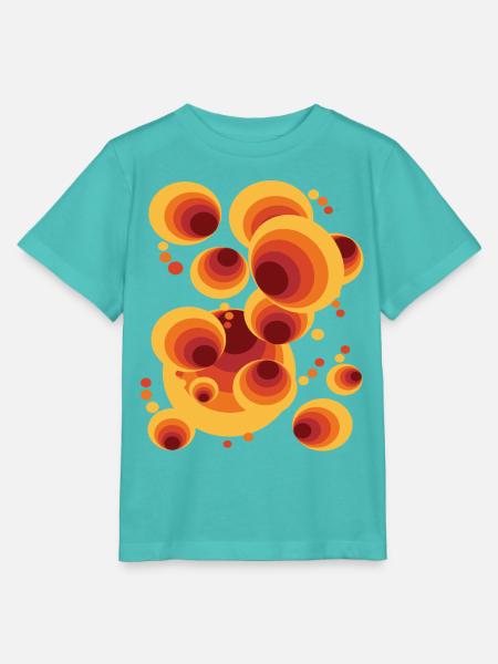 Abstrakte Polka Dots mit Farbverlauf - Stanley/Stella Kinder T-Shirt MINI CREATOR - Poolblau