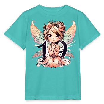19 ans fée elfe mignon cadeau d’anniversaire - T-shirt bio MINI CREATOR Stanley/Stella Enfant - bleu piscine - Devant