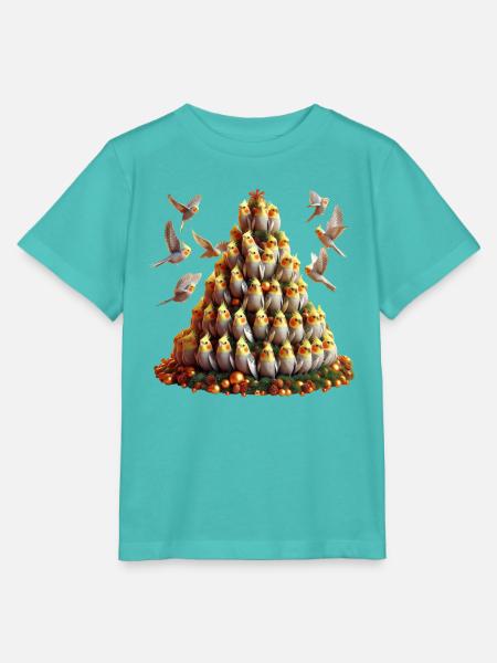 Weihnachtsbaum (02) - Stanley/Stella Kinder T-Shirt MINI CREATOR  - Poolblau