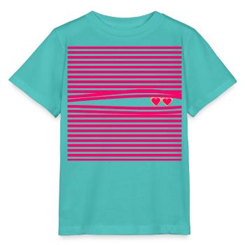 LOVE DECLARATION RELATIONSHIP LOVE HEARTS - Stanley/Stella MINI CREATOR Kids’ T-Shirt - pool blue - Front