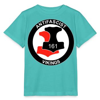 Antifa Vikings - T-shirt bio MINI CREATOR Stanley/Stella Enfant - bleu piscine - Devant