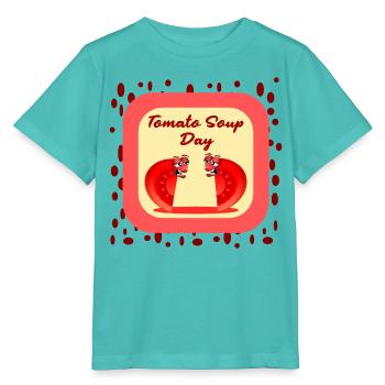 Lustiger Tomatensuppen-Tag - Stanley/Stella Kinder T-Shirt MINI CREATOR  - Poolblau - Vorne