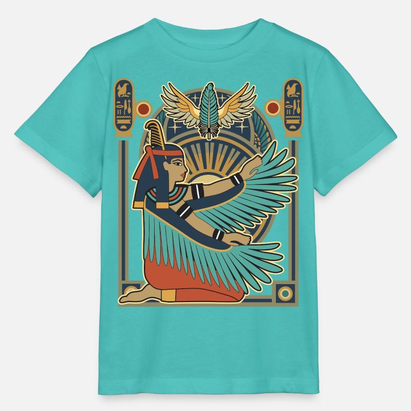 MAAT Déesse de la Justice - T-shirt bio MINI CREATOR Stanley/Stella Enfant - bleu piscine