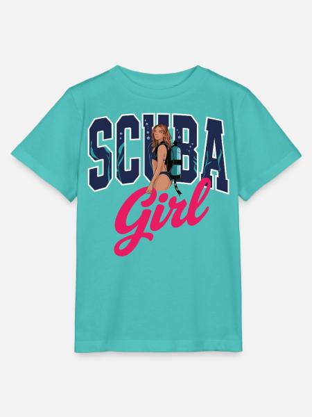 Scuba Girl Tauch-Design - Stanley/Stella Kinder T-Shirt MINI CREATOR  - Poolblau