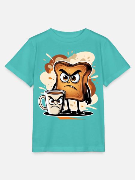 Wütende Toasts und Kaffeetasse Design - Stanley/Stella Kinder T-Shirt MINI CREATOR - Poolblau