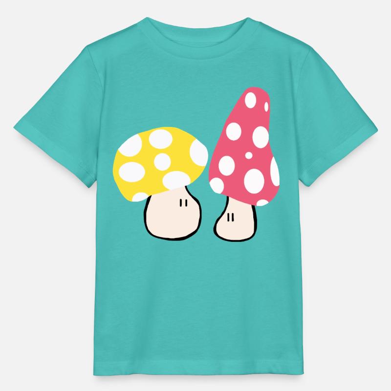 Champignons d’automne - T-shirt bio MINI CREATOR Stanley/Stella Enfant - bleu piscine