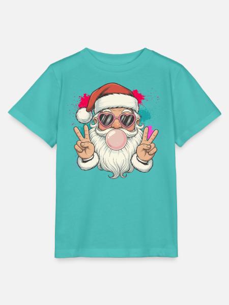 Der Weihnachtsmann bläst Kaugummi - Stanley/Stella Kinder T-Shirt MINI CREATOR - Poolblau
