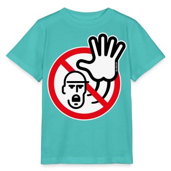 Warning Sign / Warning / Prohibition (Symbol / 3C) - Stanley/Stella MINI CREATOR Kids’ T-Shirt - pool blue - Front