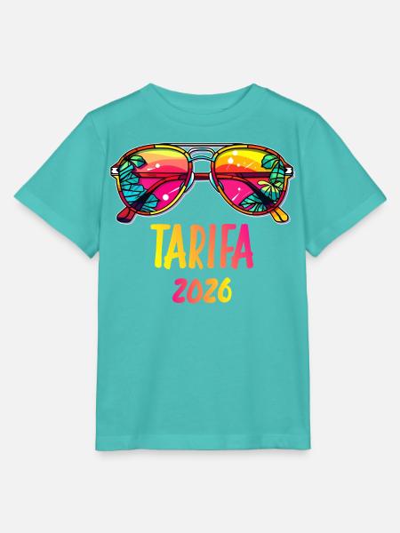 Tarifa 2026 Tropen Sonnenbrille - Stanley/Stella Kinder T-Shirt MINI CREATOR - Poolblau