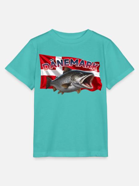 Forelle Angeln Dänemark - Fisch Motiv - Stanley/Stella Kinder T-Shirt MINI CREATOR  - Poolblau