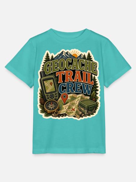 GEOCACHE TRAIL CREW - Stanley/Stella Kinder T-Shirt MINI CREATOR  - Poolblau