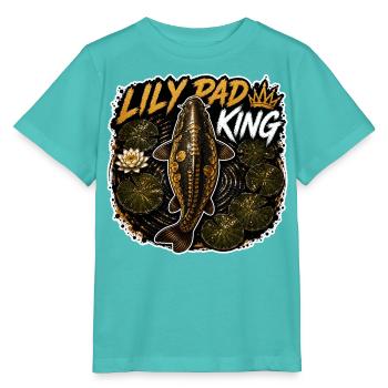 Lily Pad King Carp Fishing Design - Stanley/Stella MINI CREATOR Kids’ T-Shirt - pool blue - Front