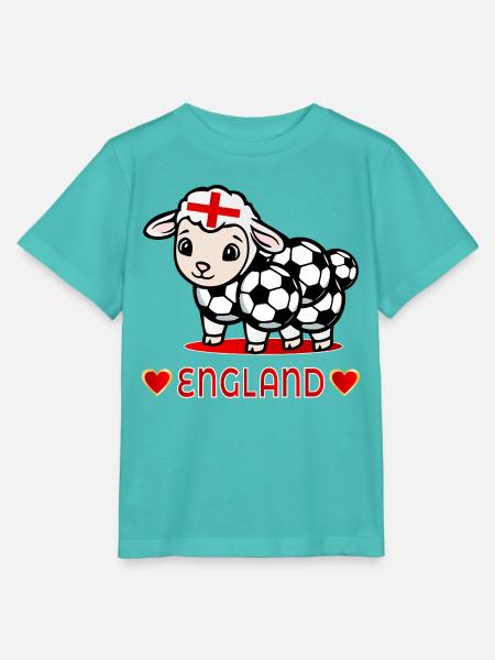 England Sheep – Kinderfußball - Stanley/Stella Kinder T-Shirt MINI CREATOR  - Poolblau
