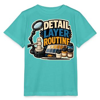 DETAIL LAYER ROUTINE - Stanley/Stella MINI CREATOR Kids’ T-Shirt - pool blue - Front