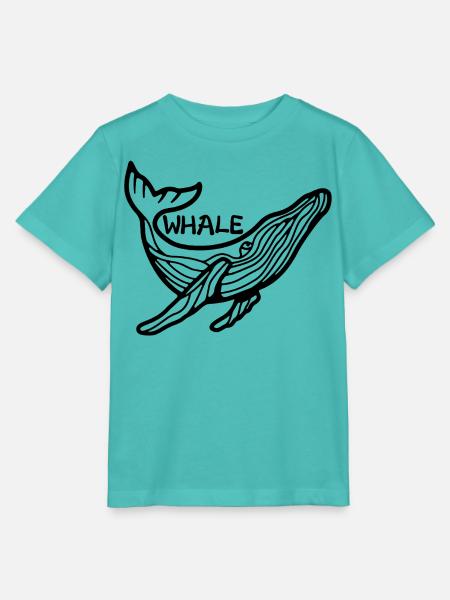 Der Ozeanriese (Schwarz) - Stanley/Stella Kinder T-Shirt MINI CREATOR  - Poolblau