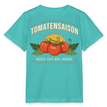 Tomatensaison Logo Beste Zeit - Stanley/Stella Kinder T-Shirt MINI CREATOR  - Poolblau - Vorne