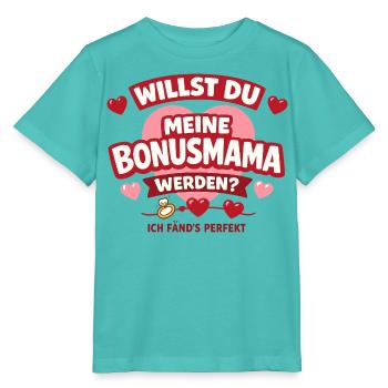 Willst du meine Bonusmama werden? Herzensfrage - Stanley/Stella Kinder T-Shirt MINI CREATOR  - Poolblau - Vorne