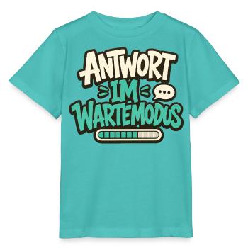 ANTWORT IM WARTEMODUS - Stanley/Stella Kinder T-Shirt MINI CREATOR  - Poolblau - Vorne