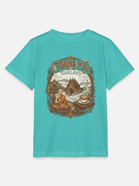 Chiang Mai Thailand - Stanley/Stella Kinder T-Shirt MINI CREATOR  - Poolblau