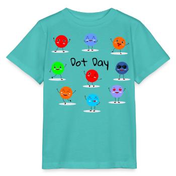 Celebrate Dot Day - Be Kind, Be Brave, Be You!  - Stanley/Stella MINI CREATOR Kids’ T-Shirt - pool blue - Front