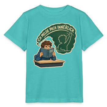 Ich melde mich innerlich – Introvertierter Schüler - Stanley/Stella Kinder T-Shirt MINI CREATOR  - Poolblau - Vorne