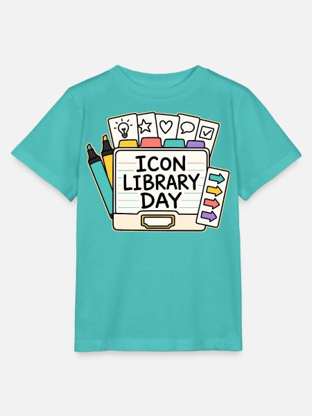 ICON LIBRARY DAY - Stanley/Stella Kinder T-Shirt MINI CREATOR  - Poolblau