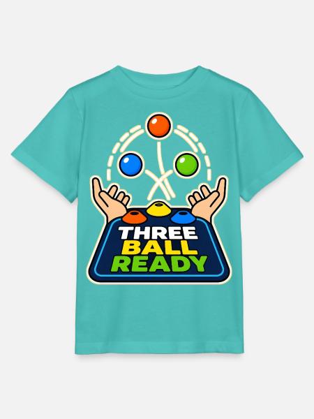 THREE BALL READY - Stanley/Stella Kinder T-Shirt MINI CREATOR  - Poolblau