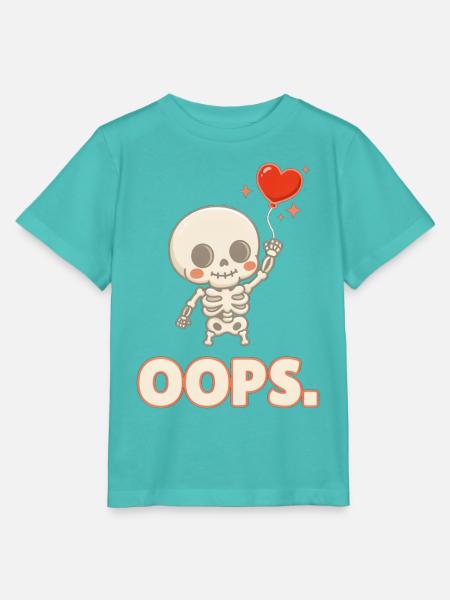 Herzballon-Skelett OOPS - Stanley/Stella Kinder T-Shirt MINI CREATOR  - Poolblau