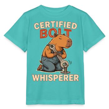 Certified Bolt Whisperer - Stanley/Stella Kinder T-Shirt MINI CREATOR  - Poolblau - Vorne