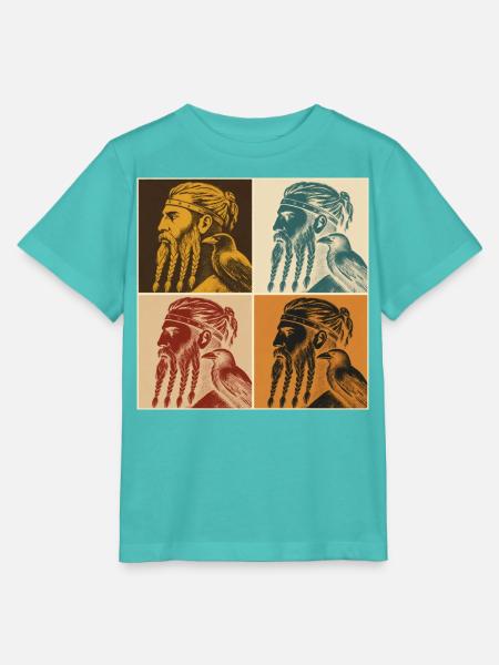 Viking Dreadpop Vierbild - Stanley/Stella Kinder T-Shirt MINI CREATOR - Poolblau