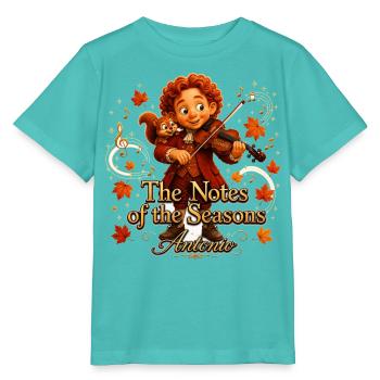Vivaldi Music Gift – Die Noten der Jahreszeiten - Stanley/Stella Kinder T-Shirt MINI CREATOR  - Poolblau - Vorne