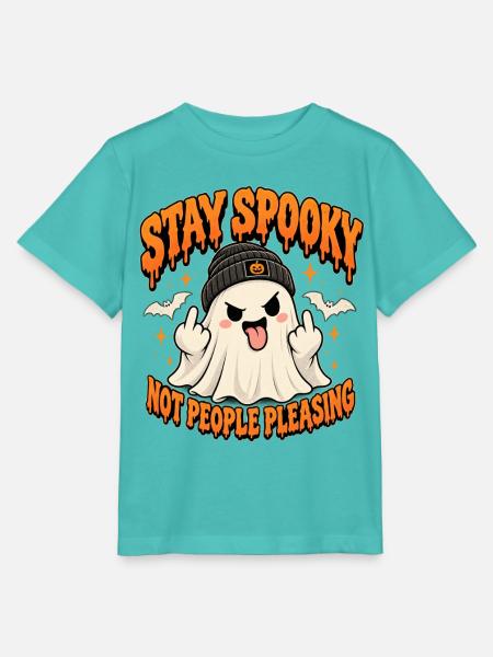 Stay Spooky – Frecher Halloween Geist - Stanley/Stella Kinder T-Shirt MINI CREATOR - Poolblau