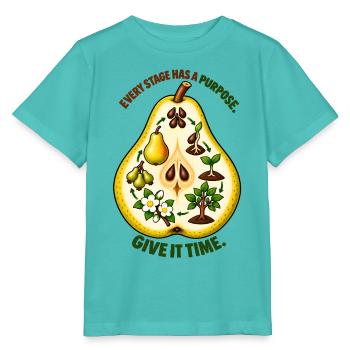 Birne – Die Kunst des Anbaus - Stanley/Stella Kinder T-Shirt MINI CREATOR  - Poolblau - Vorne