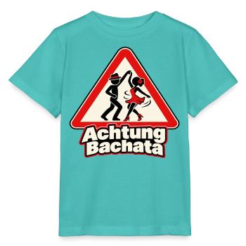 Achtung Bachata – Tanzpaar im Warnschild - Stanley/Stella Kinder T-Shirt MINI CREATOR  - Poolblau - Vorne
