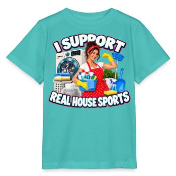 Real House Sports JGA Spruch - Stanley/Stella Kinder T-Shirt MINI CREATOR  - Poolblau - Vorne