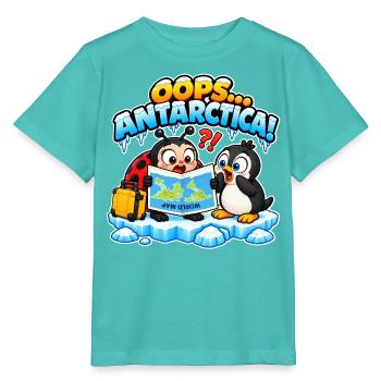 Lustiges Ladybug Kids T-Shirt Ups, Antarktis - Stanley/Stella Kinder T-Shirt MINI CREATOR  - Poolblau - Vorne