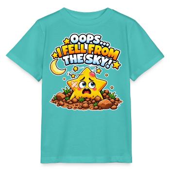 Süßer Stern fiel vom Sky Kids T-Shirt - Stanley/Stella Kinder T-Shirt MINI CREATOR  - Poolblau - Vorne