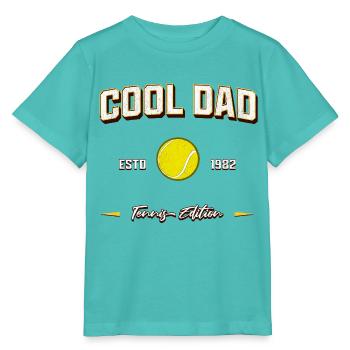 Cool Dad 1982 Tennis Papa Geburtstag Geschenk - Stanley/Stella Kinder T-Shirt MINI CREATOR  - Poolblau - Vorne