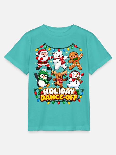 Holiday Dance-Off Festtagsmotif - Stanley/Stella Kinder T-Shirt MINI CREATOR  - Poolblau