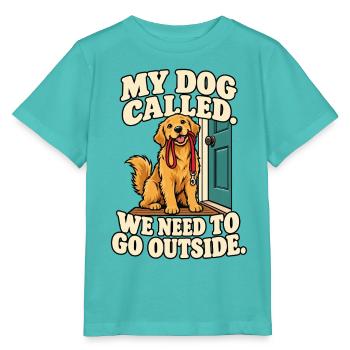 My Dog Called – Wir müssen raus - Stanley/Stella Kinder T-Shirt MINI CREATOR  - Poolblau - Vorne