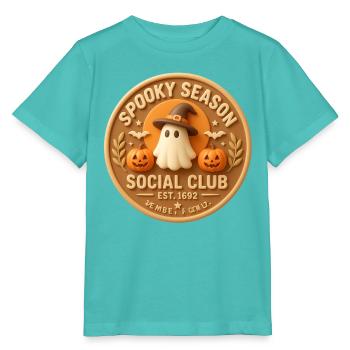 Geisternacht und Kürbisse - Stanley/Stella Kinder T-Shirt MINI CREATOR  - Poolblau - Vorne