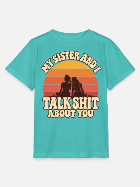 Beste Schwester Spruch Geschenk - Stanley/Stella Kinder T-Shirt MINI CREATOR  - Poolblau