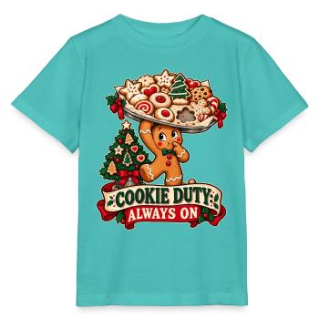 Cookie Duty – Lustiges Weihnachts T-Shirt - Stanley/Stella Kinder T-Shirt MINI CREATOR  - Poolblau - Vorne