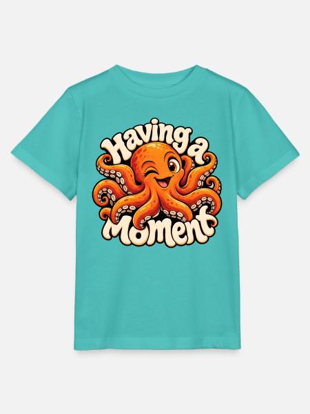 KRAKE - Stanley/Stella Kinder T-Shirt MINI CREATOR - Poolblau