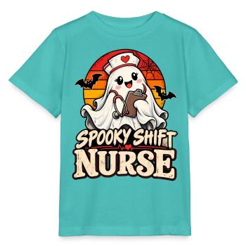 Spukschicht Nurse Halloween - Stanley/Stella Kinder T-Shirt MINI CREATOR  - Poolblau - Vorne
