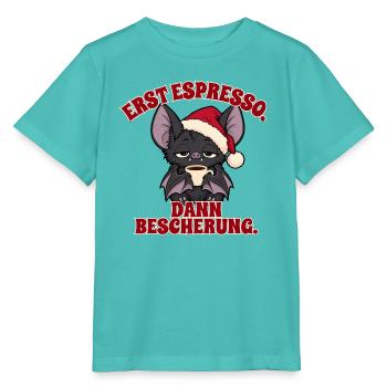 Fledermaus vor der Bescherung - Stanley/Stella Kinder T-Shirt MINI CREATOR  - Poolblau - Vorne
