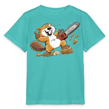 Neun Gänse, neun Stimmungen: lustig, wild, verrück - Stanley/Stella Kinder T-Shirt MINI CREATOR  - Poolblau - Vorne