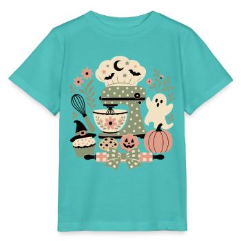Halloween Backen - Stanley/Stella Kinder T-Shirt MINI CREATOR  - Poolblau - Vorne