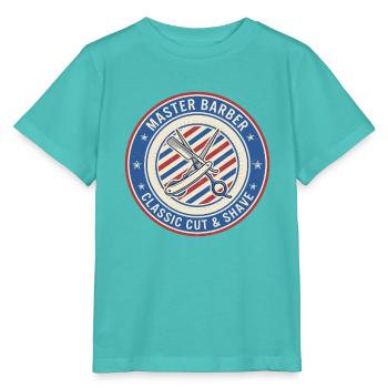 Master Barber Straight Razor Shears Badge Geschenk - Stanley/Stella Kinder T-Shirt MINI CREATOR  - Poolblau - Vorne