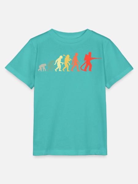 Feuerwehr Evolution Für Den Feuerwehrmann - Stanley/Stella Kinder T-Shirt MINI CREATOR  - Poolblau